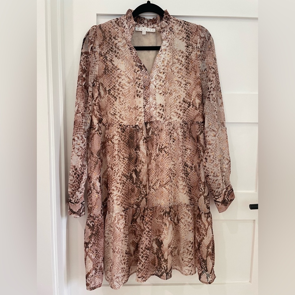 Karlie python print dress